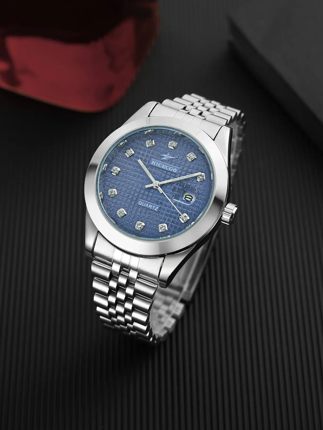 Men's Quartz Watch with Calendar, Stainless Steel Strap, Business Casual Fashion Watch, Bestseller in Store, Analog Quartz Watches, Quartz Movement