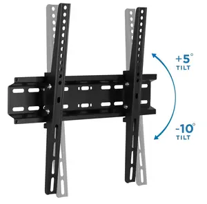 Mount-It! Low Profile TV Wall Mount Bracket, Close to Wall Design Under 2", Tilt Design, 32–55" Flat Screen, Holds 77 lbs