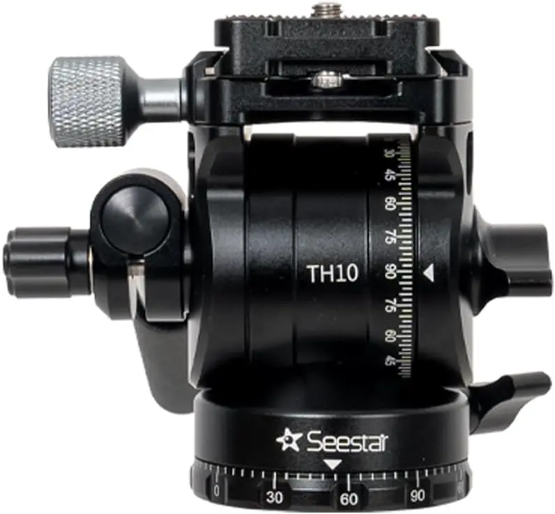ZWO Seestar Tripod Head TH10 EQ Wedge for Seestar Smart Telescope Fluid Tripod Head for Equatorial Mode 360° Pan ±90° Tilt Compatible with DSLR Mirrorless Video Cameras