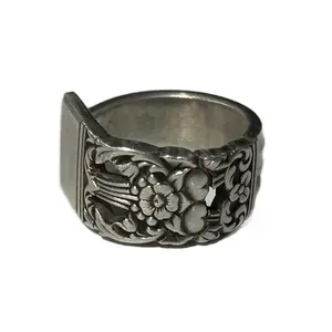 The Coronation - An Elegant Handmade Silver Plated Metal Ring