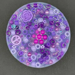 Purple Silicone Picky Pad - 4 x 4 Inch Textured Silicone for Skin Picking, Dermatillomania, and Anxiety, ADHD fidget toy fidgets stress Relaxation Stick Solution