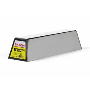 TOOLPRO 14 in. Traditional Stainless Steel Round-Bottom Mud Pan for Hand Tools Applications