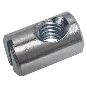 12 Pack Cross Dowels/Barrel Nuts - 1/4-20 16mm X 10mm Zinc-Plated Off-Centered CNC Hardware for Furniture Joinery