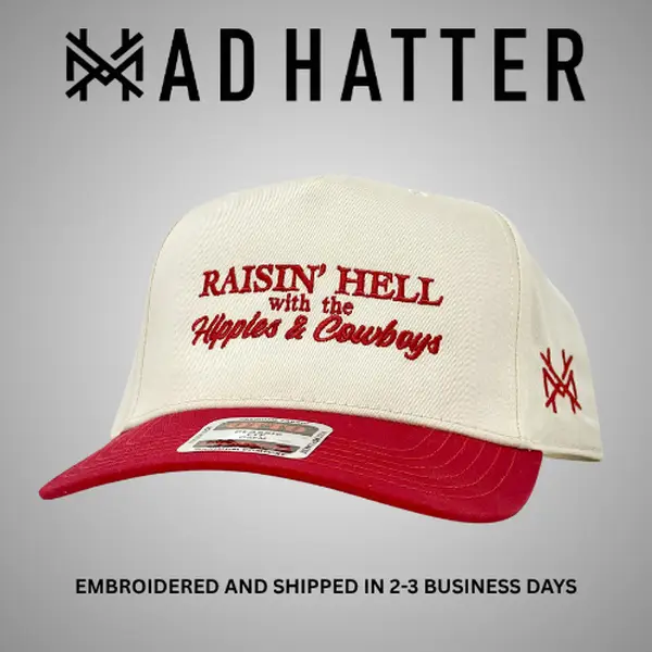 Hippies And Cowboys Embroidered Trucker Hat