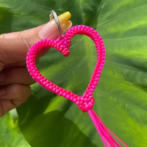 Heart-Shaped Rexlace Boondoggle Keychain