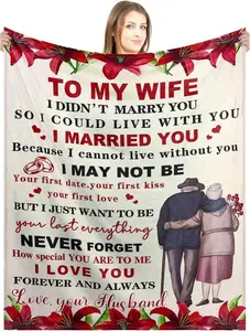 Gifts for Wife from Husband to My Wife Blanket Christmas Gifts for Wife Wedding Anniversary Valentines Day Gifts Romantic Gifts Wife Gifts for Birthday Gift Mother's Day