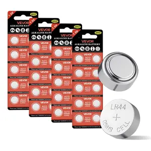 VEVOR Button Cell Battery, 4 Pack (40 Count) LR44 Alkaline Batteries Non-Mercury, AG13 357 303 SR44 Battery 1.5V Button Coin Cell Batteries for Remote Controls, Heart Rate Monitors, and Other Devices