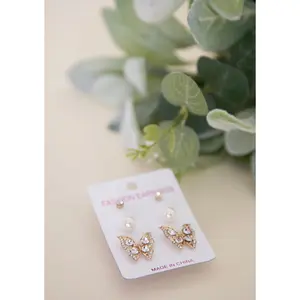 Butterfly Earrings Set