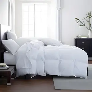 Down Alternative Comforter  Size -  Duvet Insert - Puffy    Winter - Luxury Breathable Hotel Plush Comforter - , White, 86x86 inches - Eco-Compressed Packing