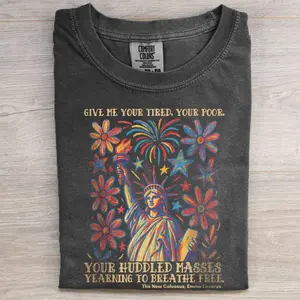 Comfort Colors Statue Of Liberty T-shirt, Patriotic Graphic Tee, Unisex Gift
