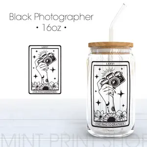 Photographer in Black | UV DTF Decal Photographer in Black | UV DTF Decal