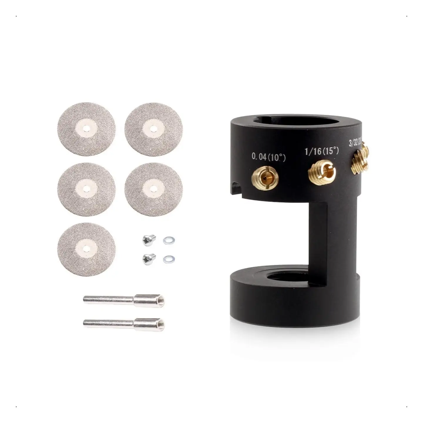 TIG Tungsten Sharpener Head Tool Tungsten Grinder for TIG Welding with 4 Cut-Off Slot Multi-Angle & Offsets TIG Welding Tool