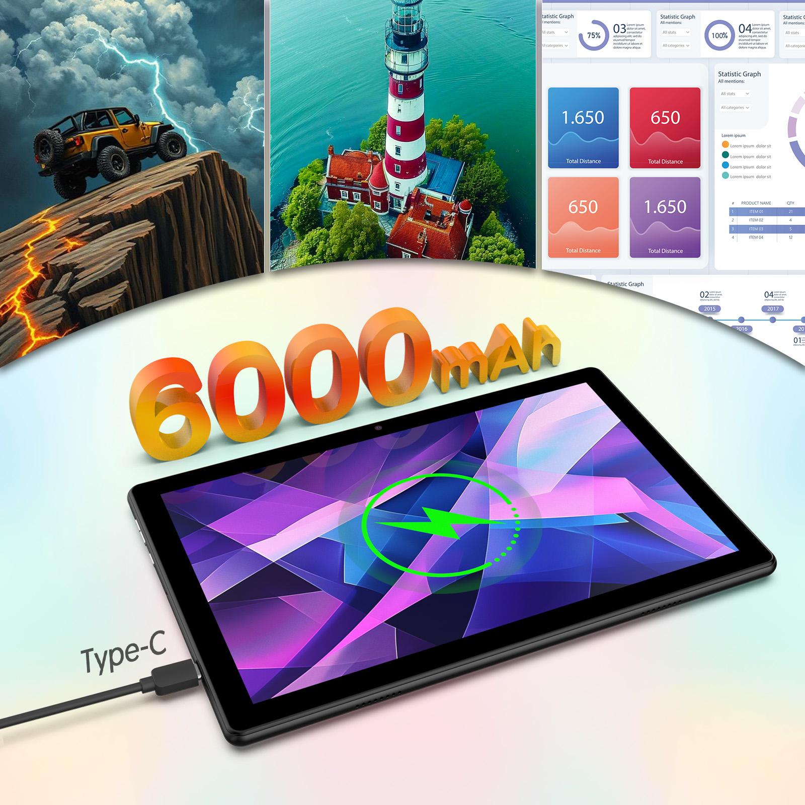 2026 10.1-inch Android 16 2-in-1 Tablet, 32GB ROM + Expandable Storage, 5G WiFi, Portable Device, Dual Camera, Ideal for School, Work, and as a Valentine’s Day Gift