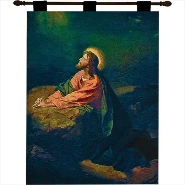 Garden Of Gethsemane Vertical Tapestry Wall Hanging, 26x36 in, Home Decor, Wall Artwork, Room Decor