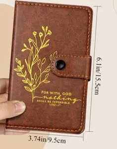 Leather Prayer Journal w/Inspirational Cover Quote & Pen
