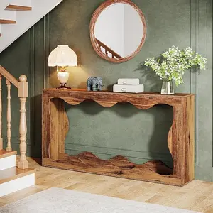 Tribesigns 63 Inches Farmhouse Console Table with Storage, Couch Table Behind Sofa, Long Entryway Table, for entryway Living Room, Hallway