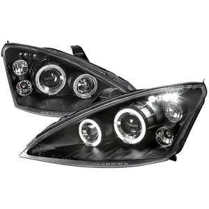 2000-2004 Ford Focus Dual Halo Projector Headlights (Matte Black Housing/Clear Lens)