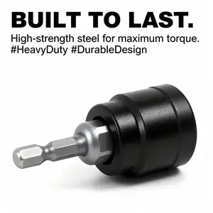 Universal Jack Socket Adapter for Hand Drill Sturdy Scissor Jack Drill Adapter Heavy-Duty Socket Converter Easy Tire Change Tool for Electric Wrenches Hand Drills and Ratchets