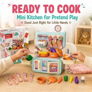 Children's mini kitchen toy simulation cooking set Play house girl toy gift box