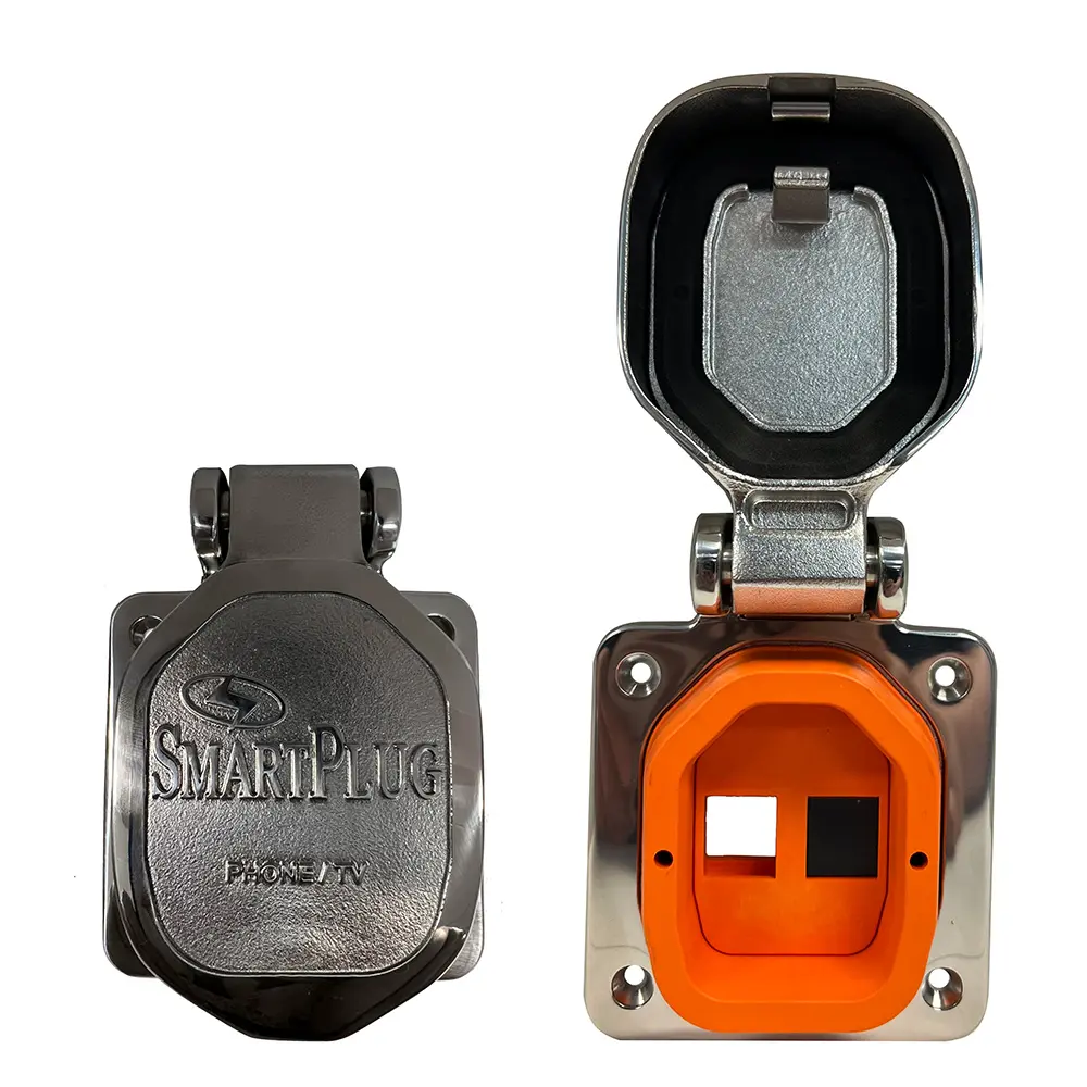 SmartPlug BDBSS Data Port Case or Inlet Only - 316 SS Cover with One Blank Plug & One Open Port