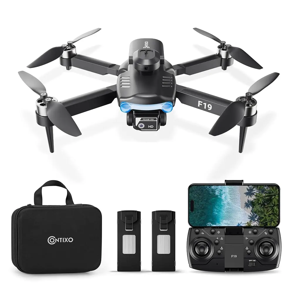 Contixo F19 Drone With 1080p HD FPV Camera, Brushless Motor, Altitude Hold, Obstacle Avoidance & Follow Me for Beginners