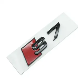Audi Car Rear Box Emblem Sticker, Suitable for Audi S3, S4, S5, S6, S7, S8 Models, Letter Number Emblem, Sporty S Series Modified Version