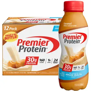 Premier Protein Shake – Caramel Flavor, 30g Protein, 11.5 Fl Oz (12 Ct), Low Sugar, Creamy & Satisfying High-Protein Drink for Lasting Energy!