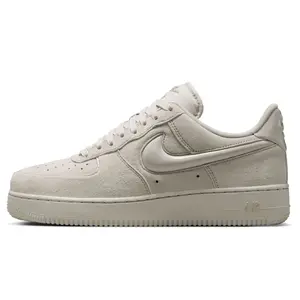 Nike Men's Air Force 1 '07 Low Top Casual Suede Leather Basketball Inspired Lifestyle Sneakers Light Bone HV4406-001