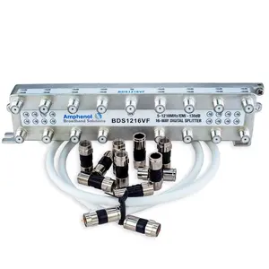 Amphenol Digital High-Performance 16-Way Coaxial Splitter BDS1216FV Kit (5-1218 Mhz / EMI -130dB) by SatelliteSale
