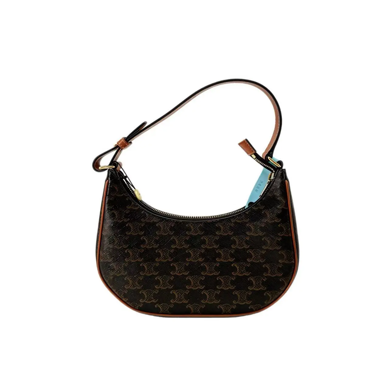 Pre-owned Celine Canvas, Leather Shoulder Bags Triomphe Ava Brown Canvas & Leather Adjustable Mini Shoulder Bag (Pre Loved Luggage & Bags Collection), Adjustable Shoulder Bag