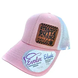 Straight Out Of Patience Mom Life Ponytail Snapback Hat