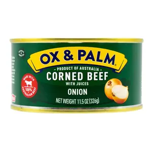 NEW EVERYDAY LOW PRICE -Ox & Palm Corned Beef Onion Flavor - 11.5 oz (Pack of 12)