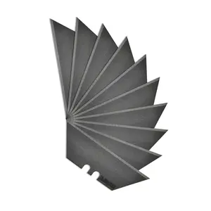 OKNIFE Ceramic Utility Knife Blades 10-Pack, White Blade, Black Blade