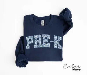 Preschool Teacher Sweatshirt / Short Sleeve T-SHIRT , Pre K Teacher shirt, Floral Teacher, First Day Of Preschool , Prek Gift Unisex  Casual