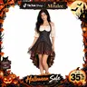 3-Pieces Corsets for Women Renaissance Corset Dress Sets MILALEE Steampunk Pirate Skirt Halloween Costumes Suits Halloween Gothic Party Outfit 6505/1725/7056 Witchy Clothes Witchy Clothing Cosplay Costume Fantasy Dresses-LIVE