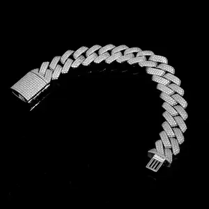 M2-2004 Full Sparkle Miami Cuban Chain Bold Streetwear Hip Hop Jewelry for Rappers Classic Design with Modern Twist Shines Brilliantly