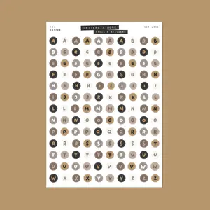 COFFEE Circle Alphabet • Letters & More