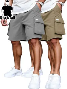 Men's Lightweight Summer Pocket cargo shorts, Breathable Outdoor Activity Pants, Comfortable Durable Two-Piece Set, Casual Wear