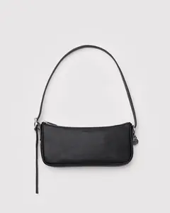 Recycled Leather Pochette in Black