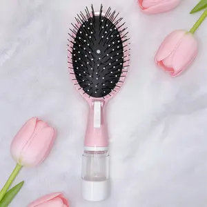 Two-In-One Spray Cushion Comb with Mist Function, Anti-Static Detangling Brush, Dry Wet Use Scalp Massager, Professional Hair Styling Tool, Anti Static Hairbrush, Anti Tangle Brush