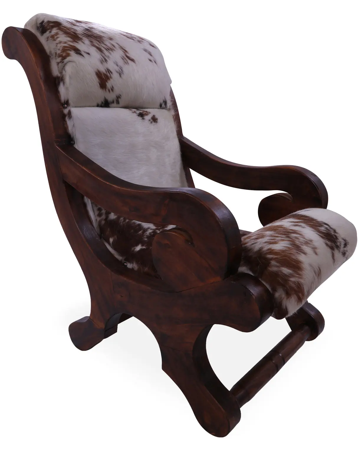 SUPER SALE Hair-On Cowhide Handcrafted Reclaimed Wood Chair
