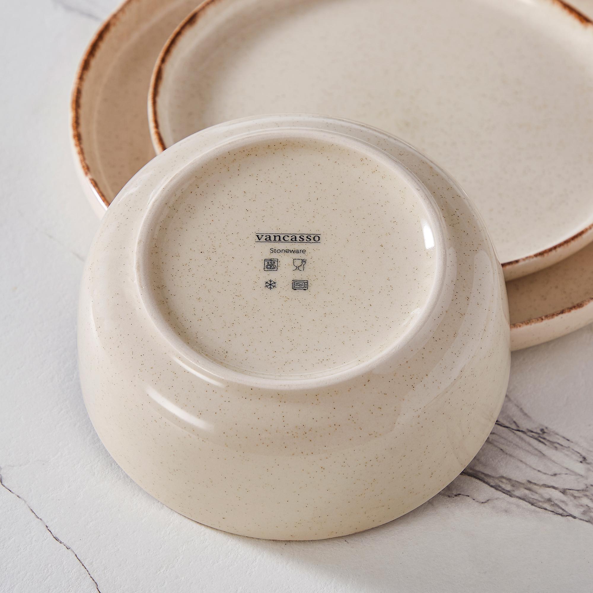 vancasso PLAYS 18/24-Piece Stoneware Dinnerware Set, Reactive Glaze Plates & Bowls Set for 6, Microwave & Dishwasher Safe vancasso PLAYS 18/24-Piece Stoneware Dinnerware Set, Reactive Glaze Plates & Bowls Set for 6, Microwave & Dishwasher Safe