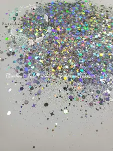 "Infinity & Beyond" / Custom Silver Holographic Chunky Mix Polyester Glitter / Tumbler Glitter / Four Point Stars