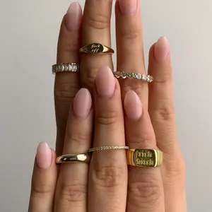 EVRY JEWELS Gold or Silver Plated Women's Hypoallergenic Eternity Ring