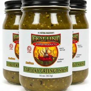 Garlicky Greengo Salsa 3-Pack | Gluten Free | Go Texan | Texas Salsa | Hot Line Pepper Products