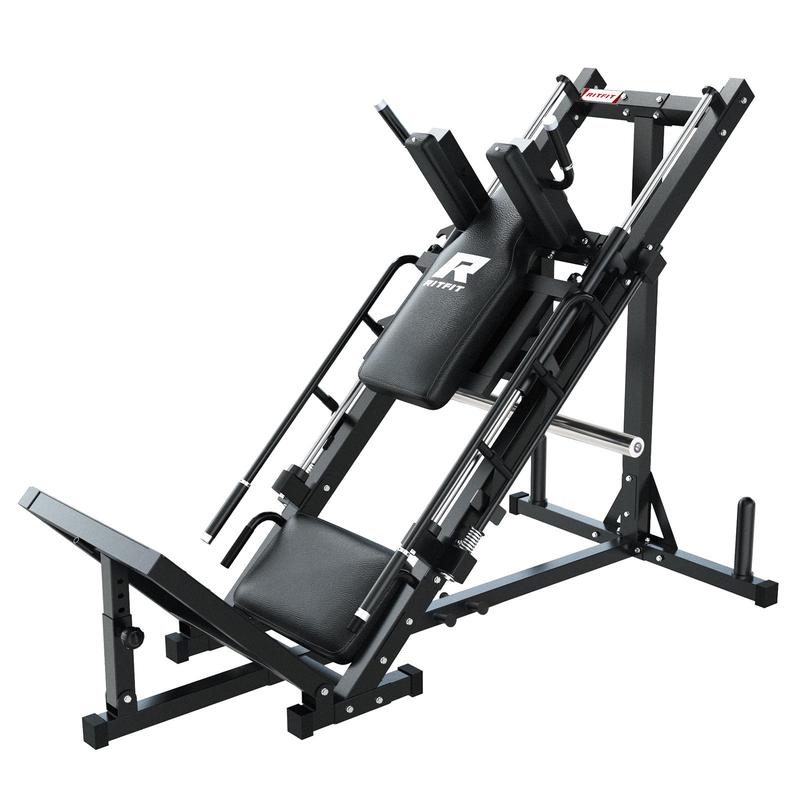 (AL Live Only)RitFit BLP01 3-In-1 Leg Press And Hack Squat Machine with Steel Foot Pedals and Anti-Slip Patterns home gym hip abduction machines