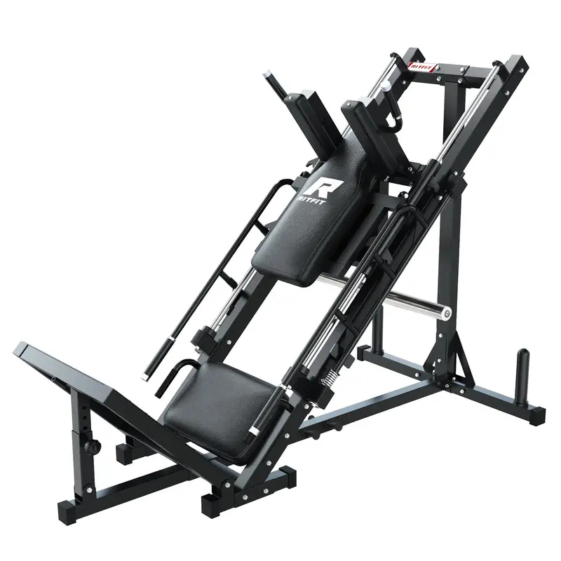 (AL Live Only)RitFit BLP01 3-In-1 Leg Press And Hack Squat Machine with Steel Foot Pedals and Anti-Slip Patterns home gym hip abduction machines