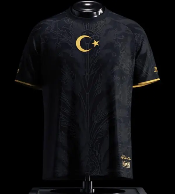 Premium BLACK Football Heritage Jersey, Türkiye Flag, Football Jersey-The Kit Trikot,Retro Soccer Shirt