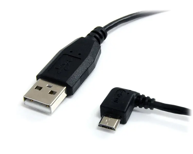 StarTech 3ft Length A-to-Left-Angle Micro USB Cable, Durable Black, for Cellphones & Electronic Mobile Devices