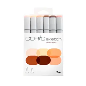 Copic - Sketch Marker Set - Portrait, 6 pk